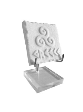 Triskelion in white marble