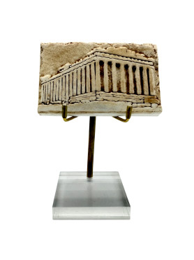 Parthenon in aged marble in...
