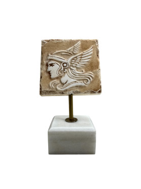Hermes in aged marble